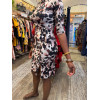 Robe motif animal marron noir blanc