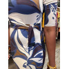 robe motif abstrait blanc bleu marron fifilles-de-paris