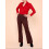 Chemise rouge foncé, poches devant Hippocampe