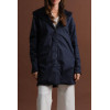 Parka mi-longue imperméable bleu fourrée bleu Goa