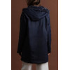 Parka mi-longue imperméable bleu fourrée bleu Goa