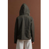 Parka courte imperméable kaki fourrée beige Goa