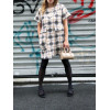 Robe laine bouclée style tartan Hippocampe