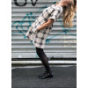 Robe laine bouclée style tartan Hippocampe