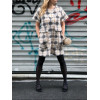 Robe laine bouclée style tartan Hippocampe