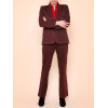 Pantalon tailleur motif reptile rouge Hippocampe