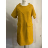 Robe laine bouclée jaune safran Hippocampe