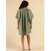 Robe ample kaki