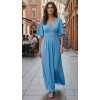 Robe longue taille drapée