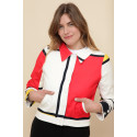 Blouson court style mondrian Hippocampe