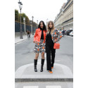 Blouson seventies courbes noir blanc et couleurs