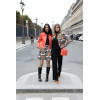 Blouson seventies courbes noir blanc et couleurs