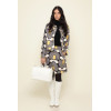 Blouson seventies courbes noir blanc et couleurs